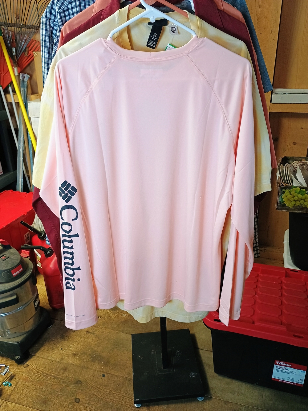 Columbia Peach Long Sleeve Performance Shirt Bin 10 - Picture 2 of 5